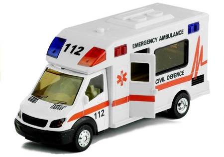 Ambulans Karetka Pogotowie Jeździ Gra Świeci 1:48